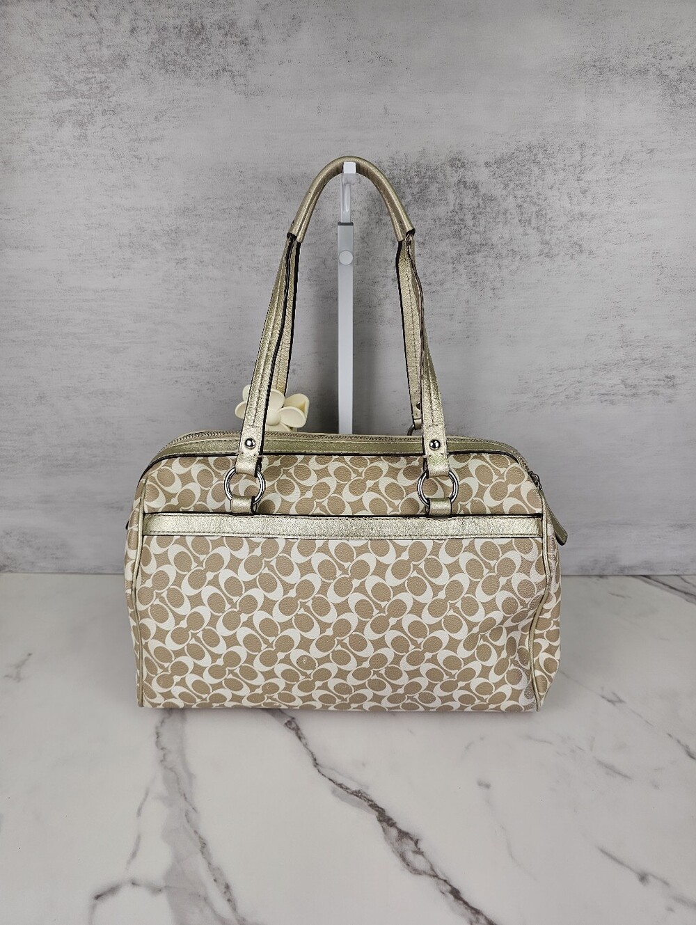 Coach Chelsea Heritage Stripe Satchel - Picture 2 of 11